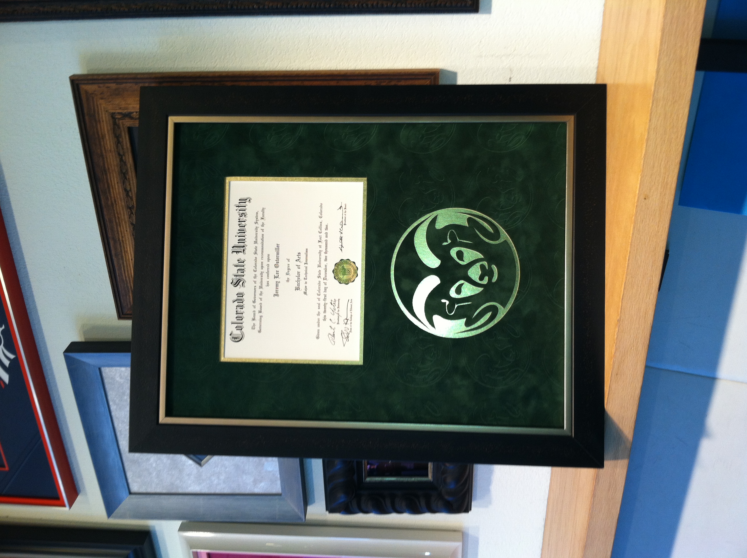 Diploma Framing